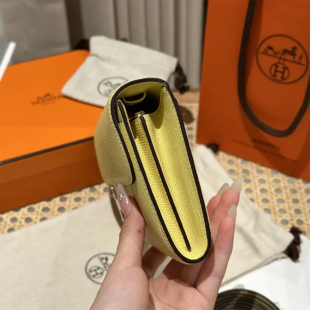 Hermes Women Constance Long To Go in Epsom Leather-Yellow/Gold - image 8
