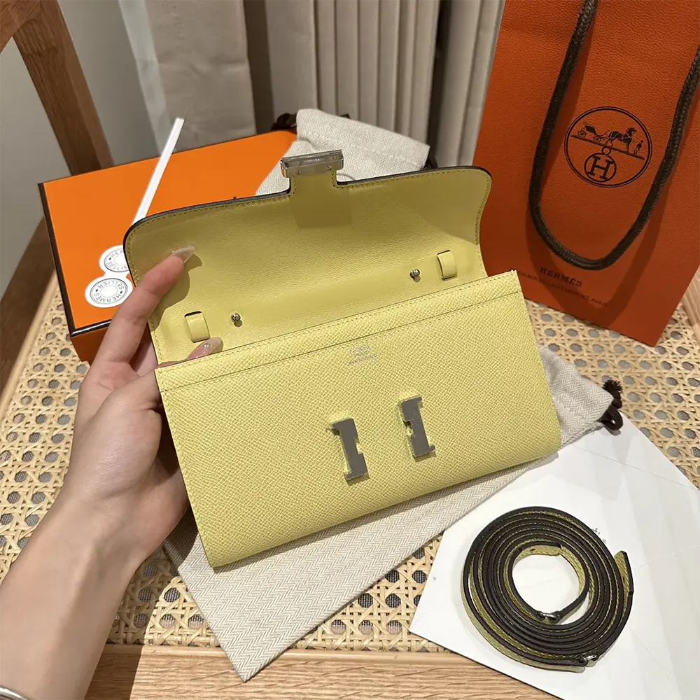 Hermes Women Constance Long To Go in Epsom Leather-Yellow/Gold - image 4