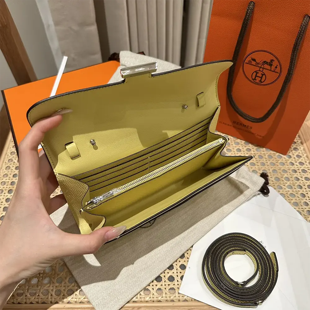 Hermes Women Constance Long To Go in Epsom Leather-Yellow/Gold - image 9