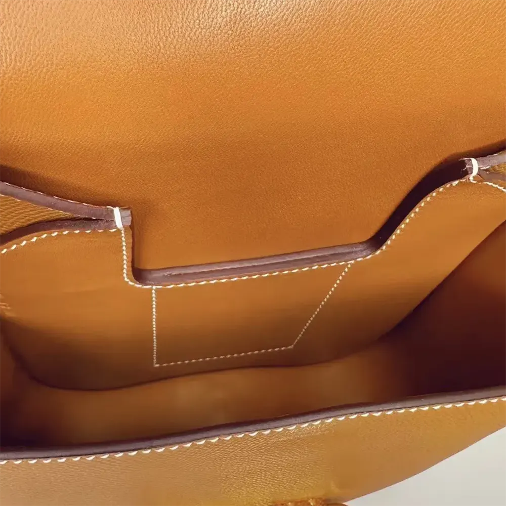 Hermes Women Della Cavalleria Mini Bag Epsom Leather-Brown/Gold - image 7