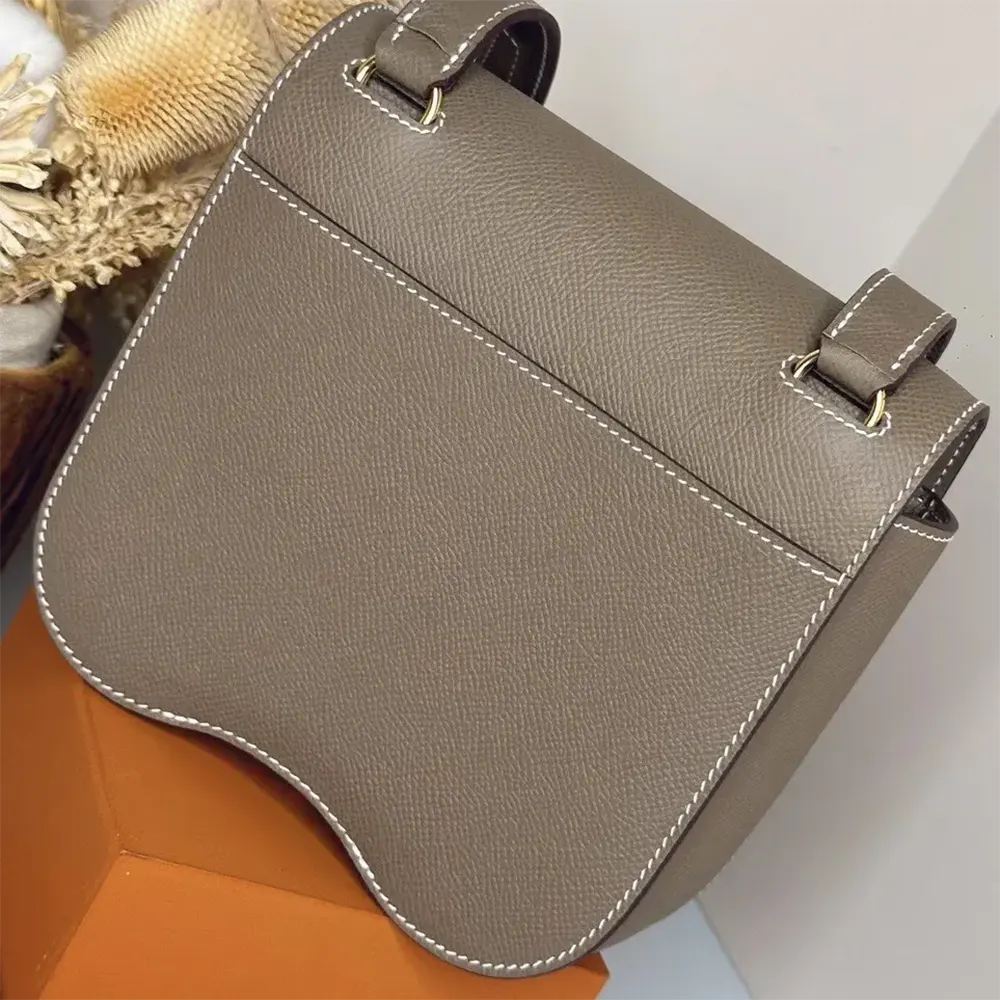 Hermes Women Della Cavalleria Mini Bag Epsom Leather-Grey/Gold - image 4