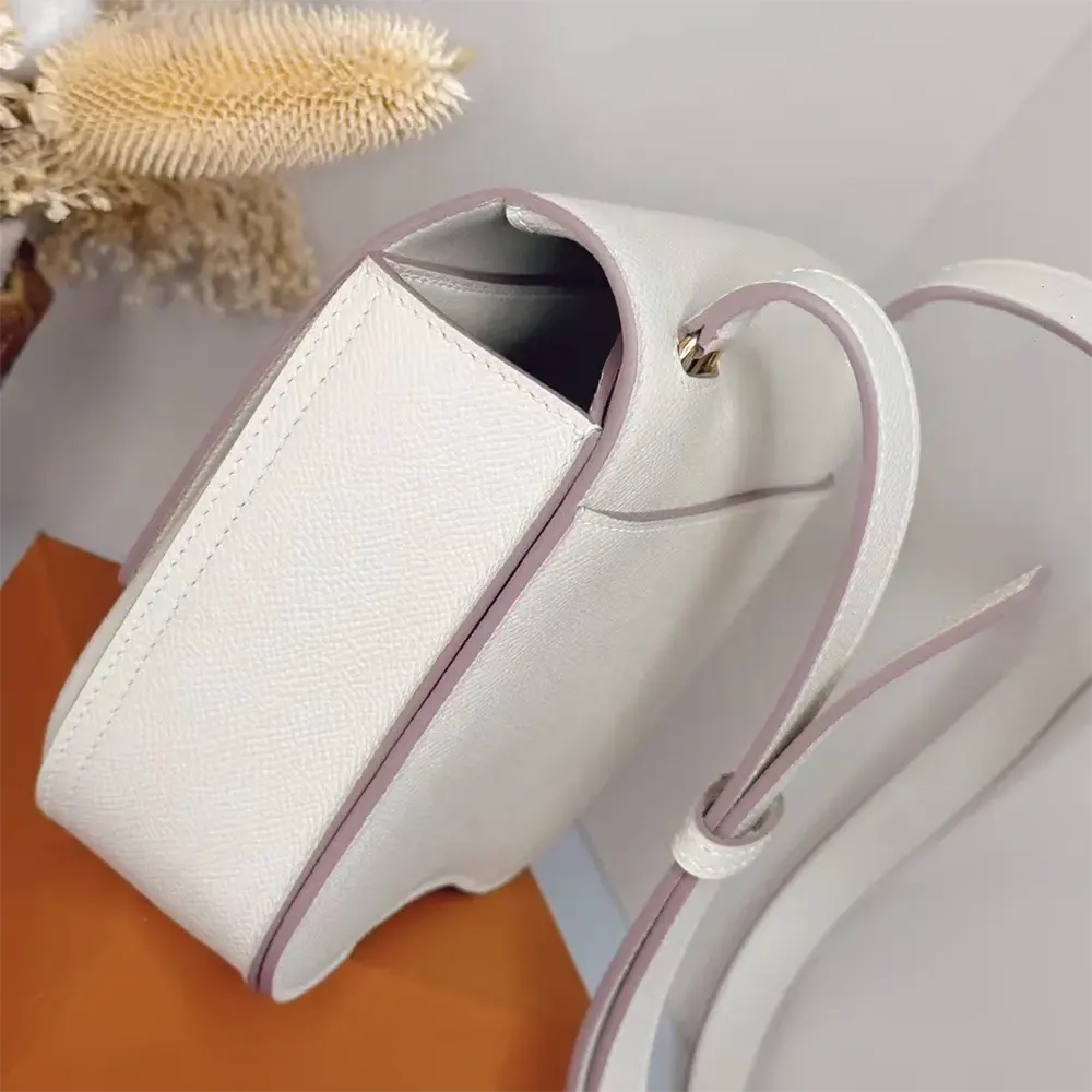 Hermes Women Della Cavalleria Mini Bag Epsom Leather-White/Gold - image 5