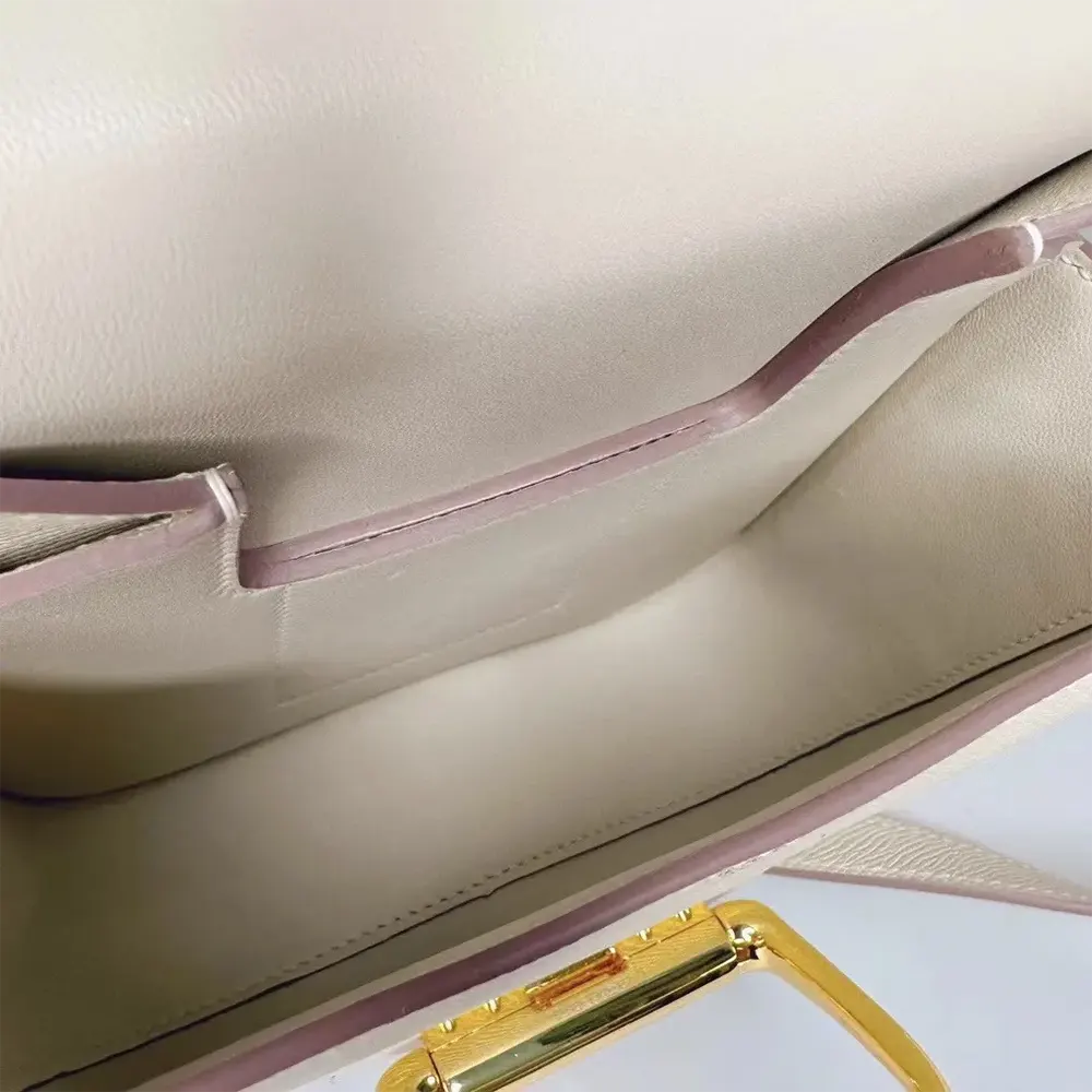 Hermes Women Della Cavalleria Mini Bag Epsom Leather-White/Gold - image 7