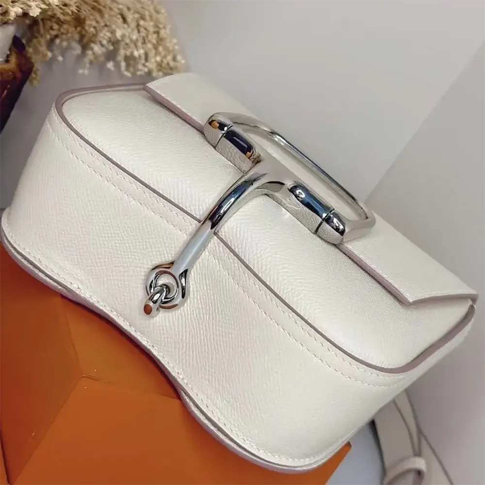Hermes Women Della Cavalleria Mini Bag Epsom Leather-White/Silver - image 6