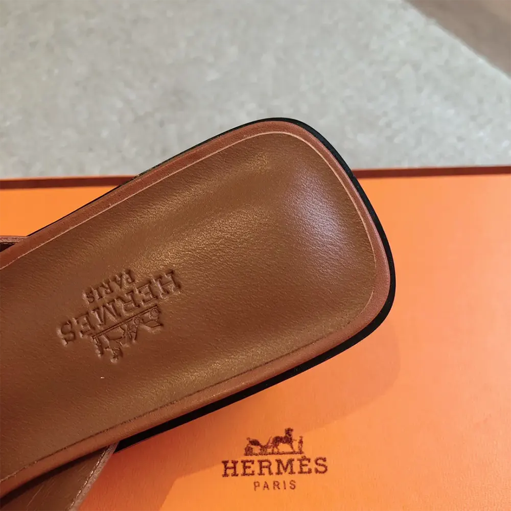 Hermes Women Ilot 50 Sandal in Calfskin Leather-Brown H241142Z - image 8
