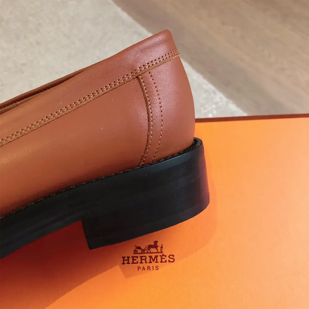 Hermes Women Impact Loafer in Calfskin Leather-Brown 241143Z - image 9