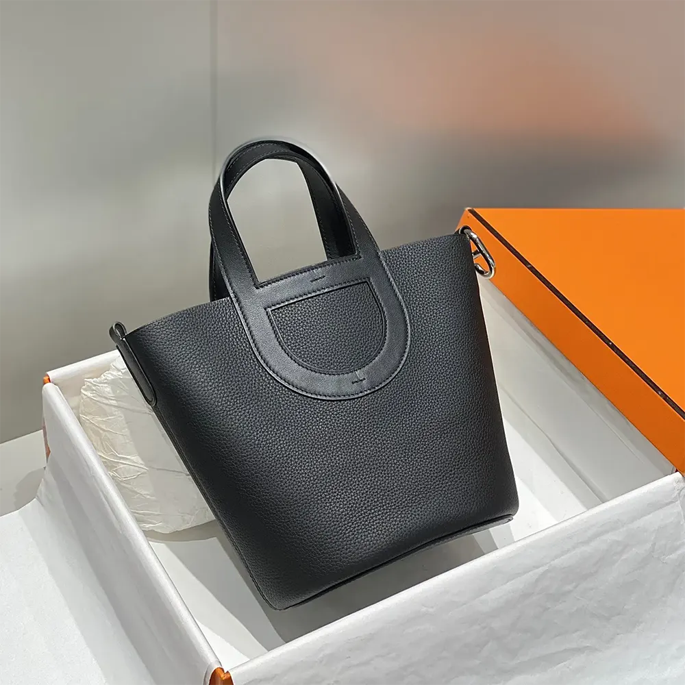 Close-up of silver hardware on Hermes Women In the Loop 18 Handbag