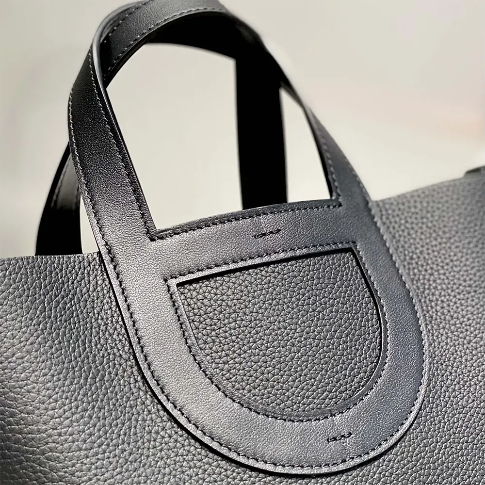 Hermes Women In the Loop 18 Handbag Clemence Leather-Black/Silver - image 5