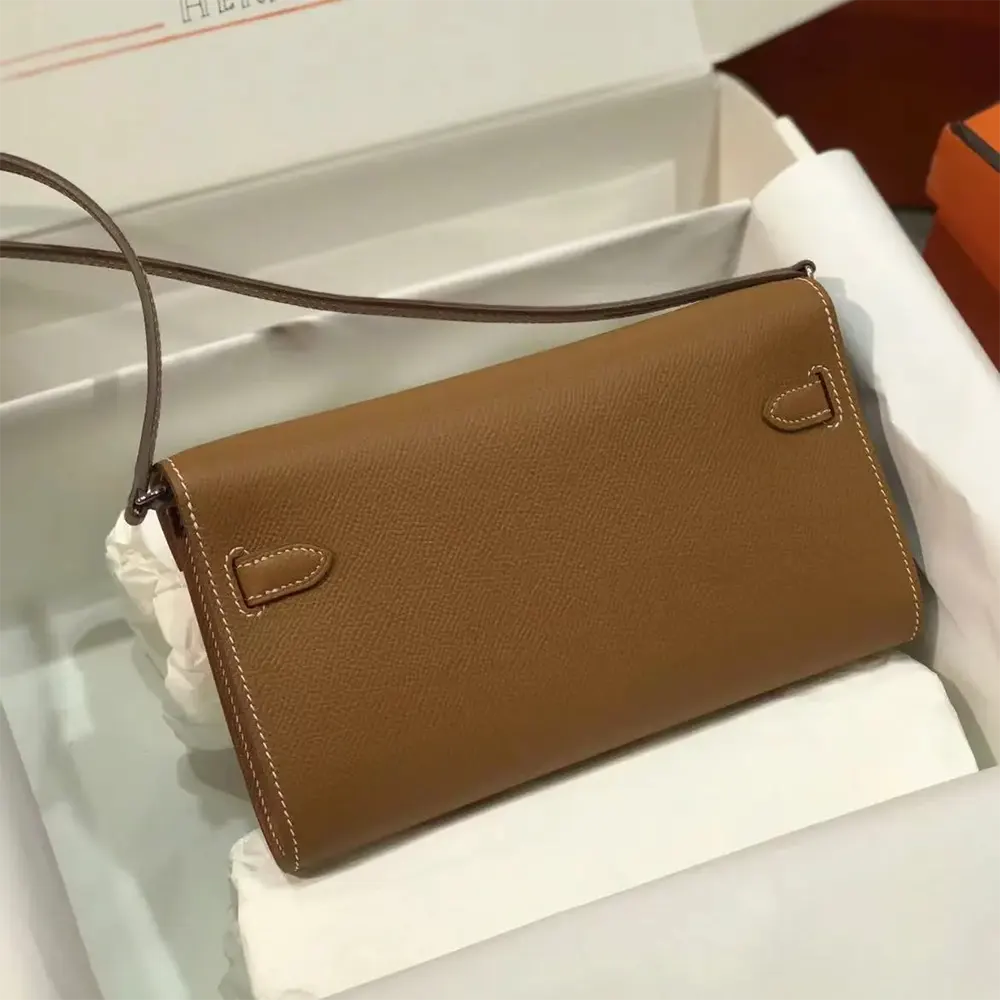 Hermes Women Kelly To Go in Epsom Leather-Brown/Silver - image 6