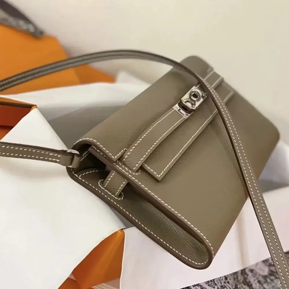 Hermes Women Kelly To Go in Epsom Leather-Grey/Silver - image 4