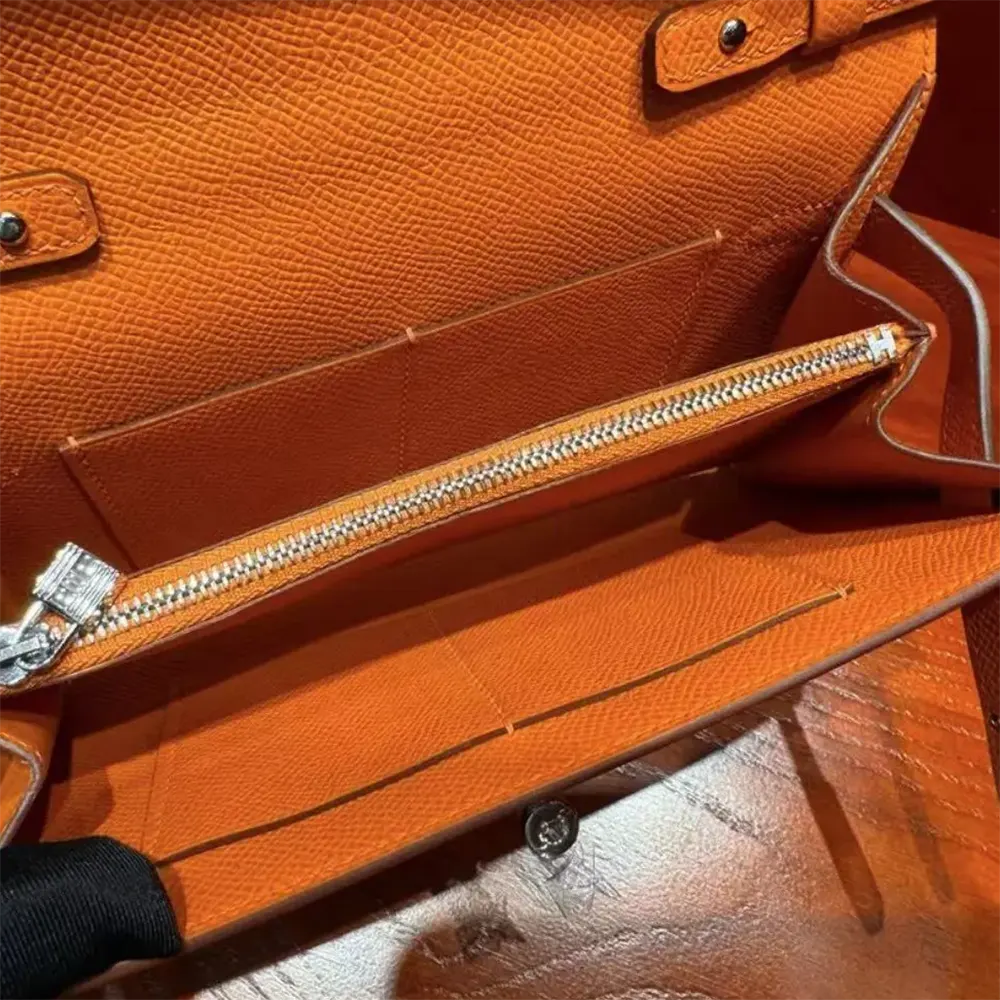 Hermes Women Kelly To Go in Epsom Leather-Orange - image 7