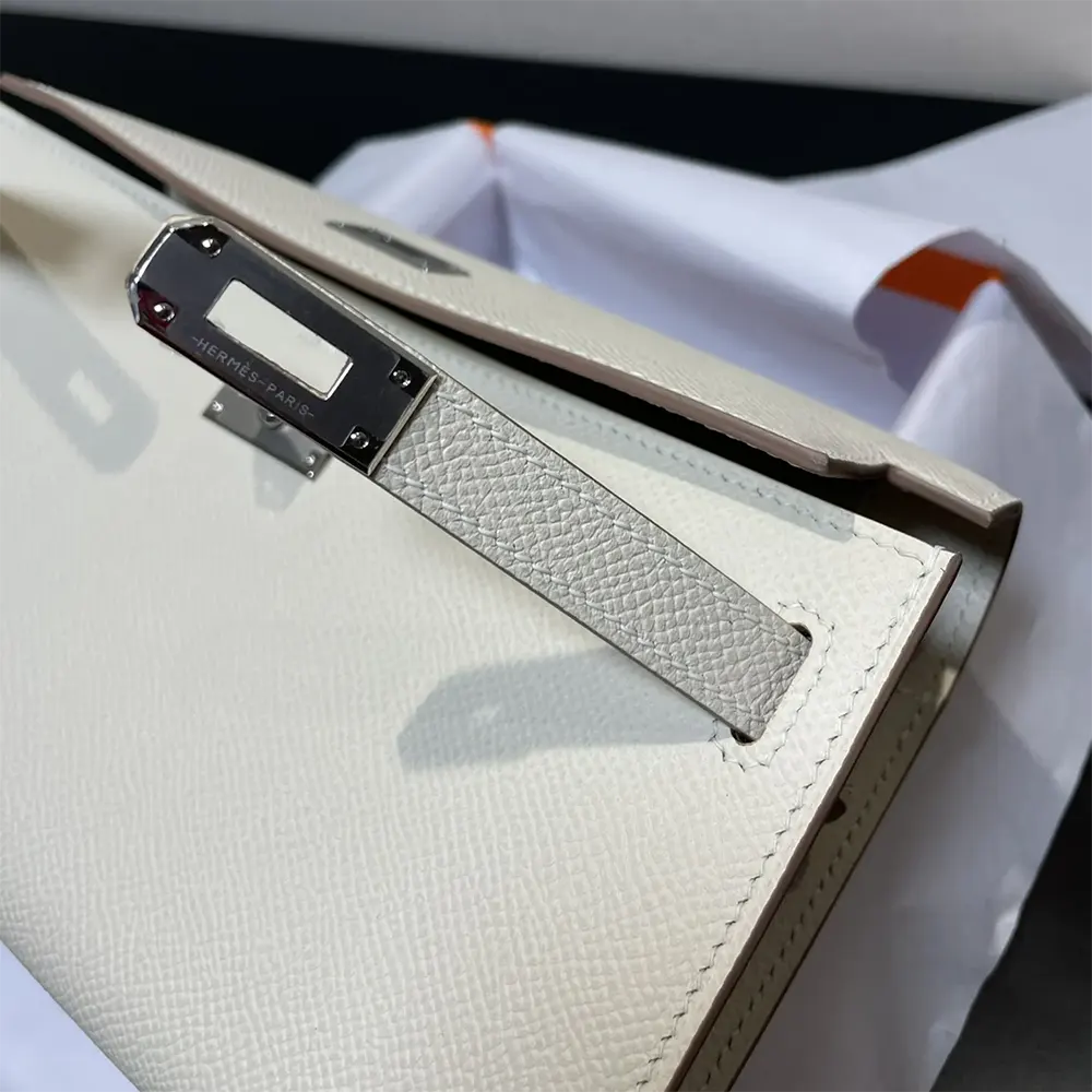 Hermes Women Kelly To Go in Epsom Leather-White/Silver - image 8