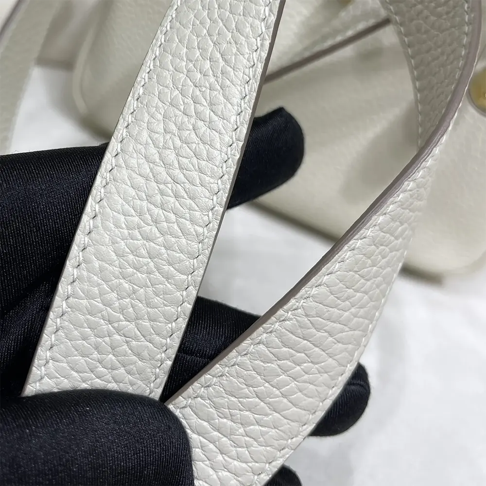 Hermes Women Lindy Mini 19 in Clemence Leather-White/Silver - image 7