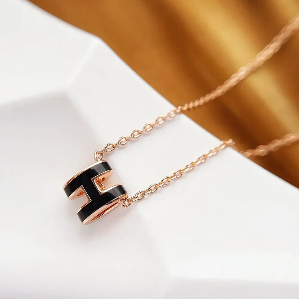 Hermes Women Mini Pop H Pendant-Black H147992F 03 - image 4