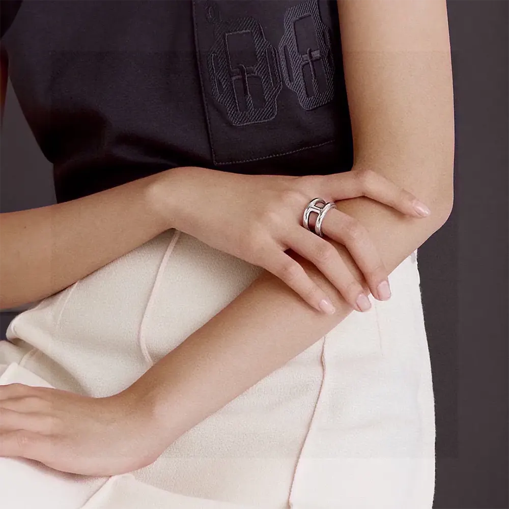 Hermes Women Osmose Ring Small Model H102539B - image 8