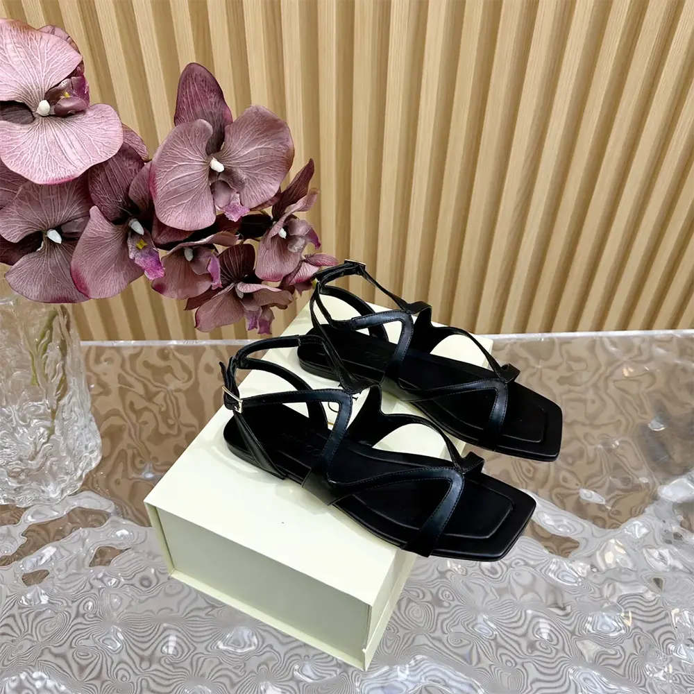 Jimmy Choo Women Ayla Flat Black Nappa Leather Flats - image 4