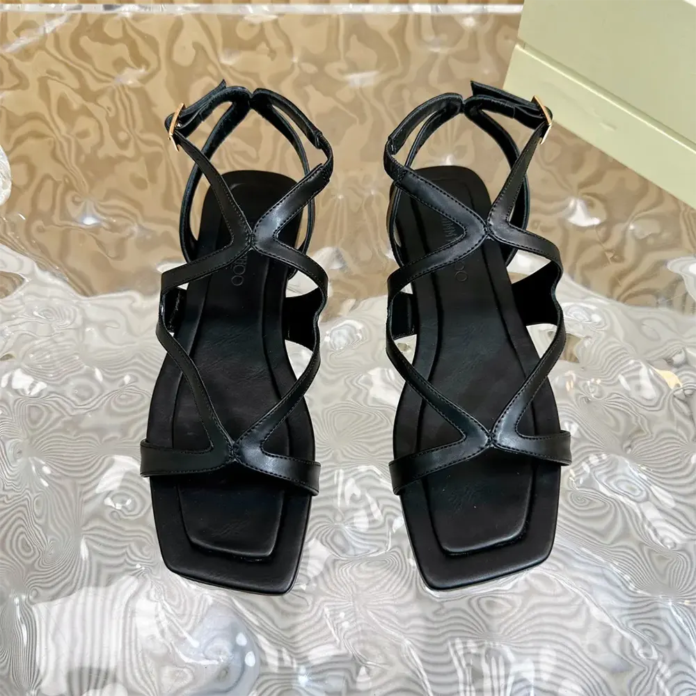 Jimmy Choo Women Ayla Flat Black Nappa Leather Flats - image 7