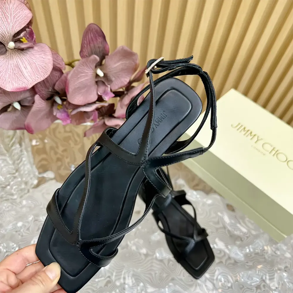 Jimmy Choo Women Ayla Flat Black Nappa Leather Flats - image 9