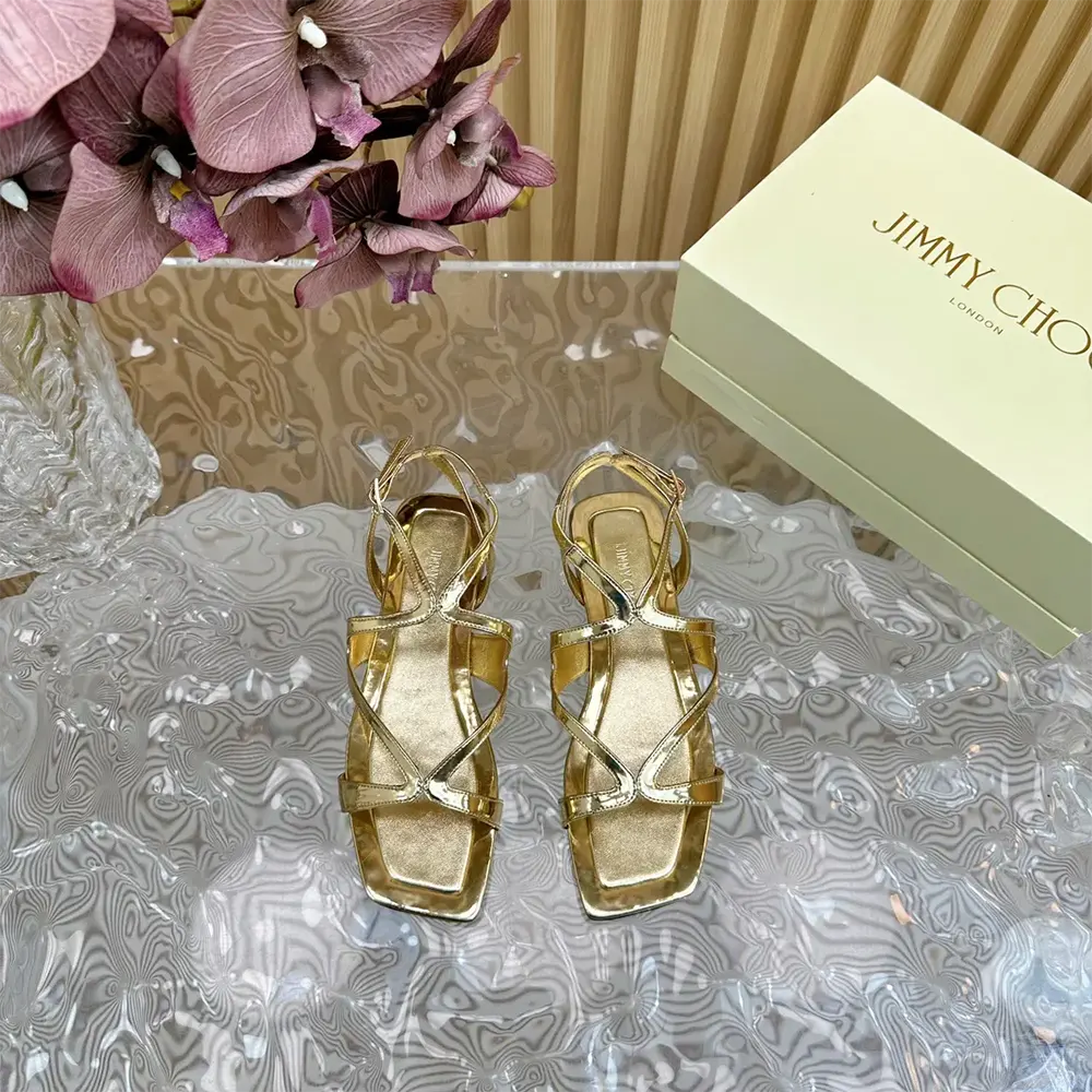 Top view showcasing cushioned insole of Jimmy Choo Women Ayla Flats