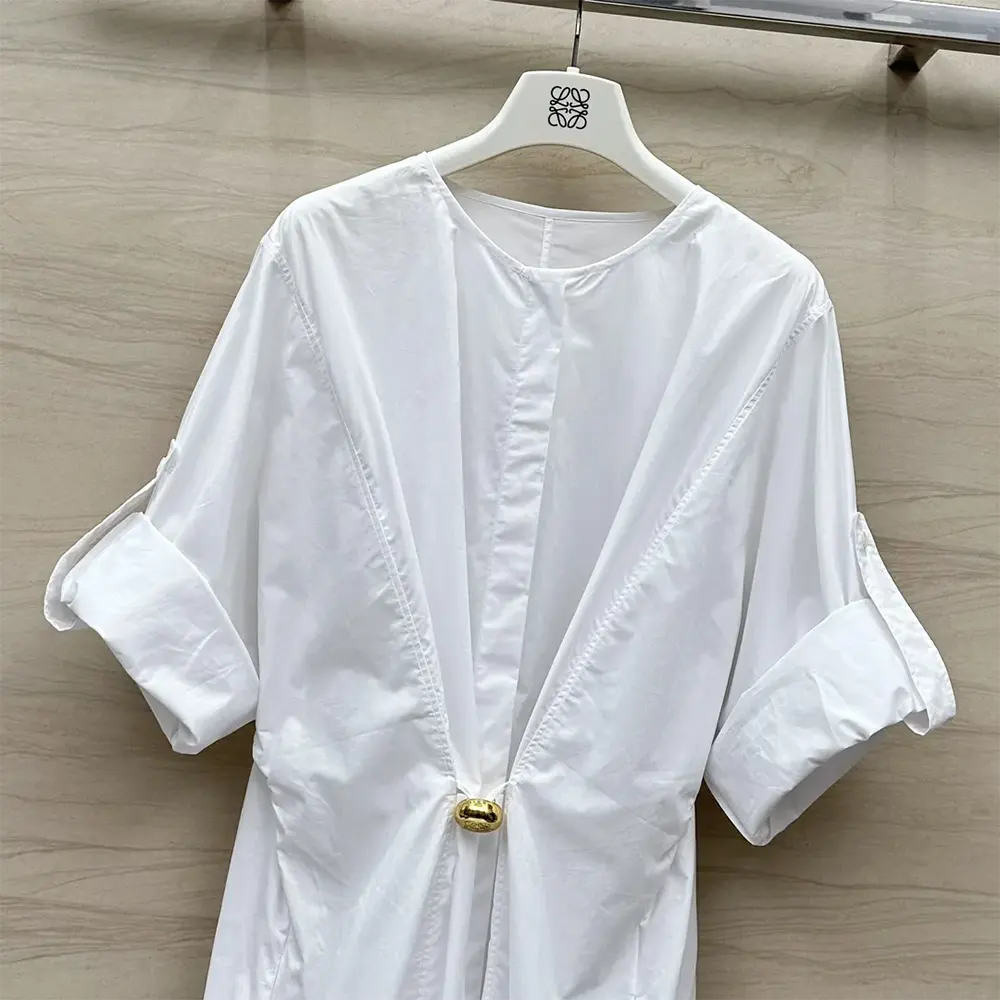 Loewe Women Pebble Dress in Cotton-White - image 5