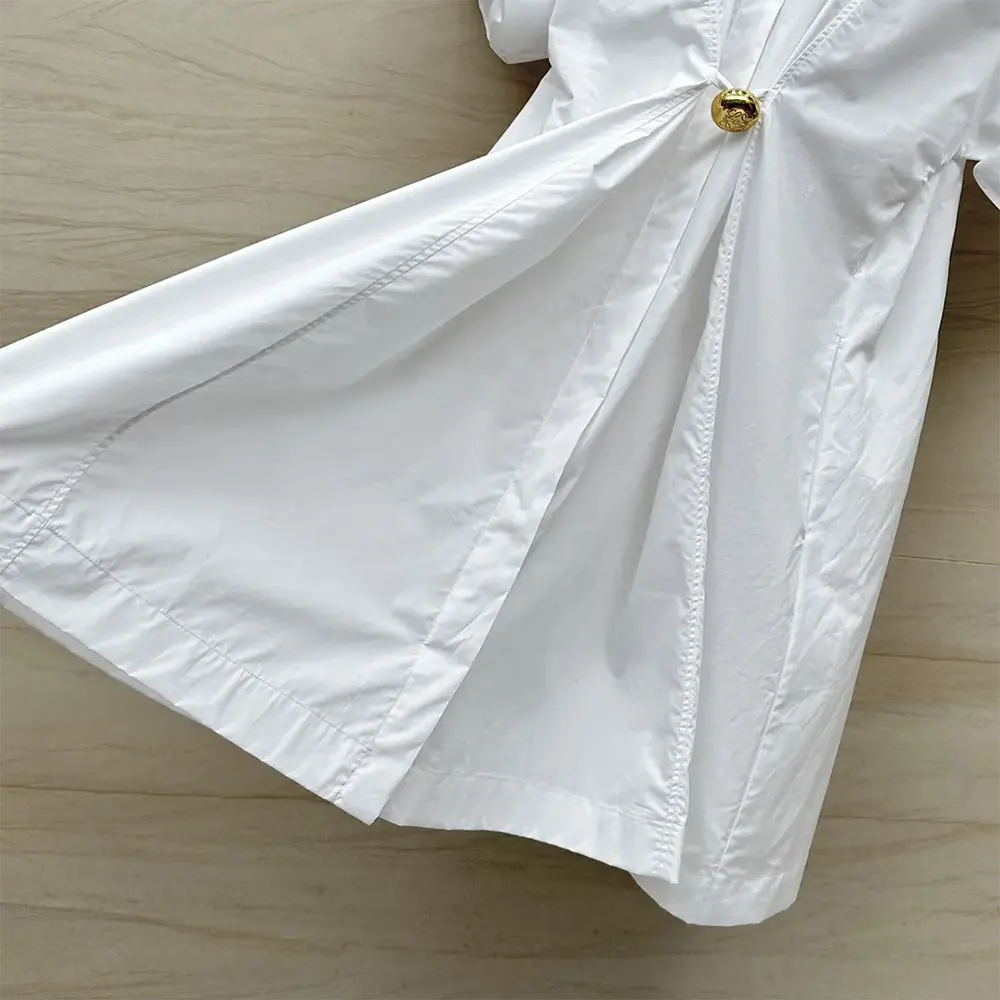 Loewe Women Pebble Dress in Cotton-White - image 6