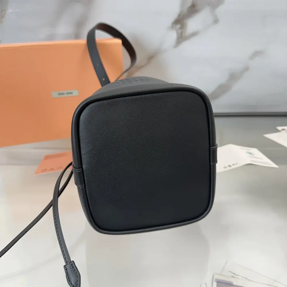 Miu Miu Women Leather Bucket Bag-Black 5BE090_2CRM_F0002_V_OOO - image 6