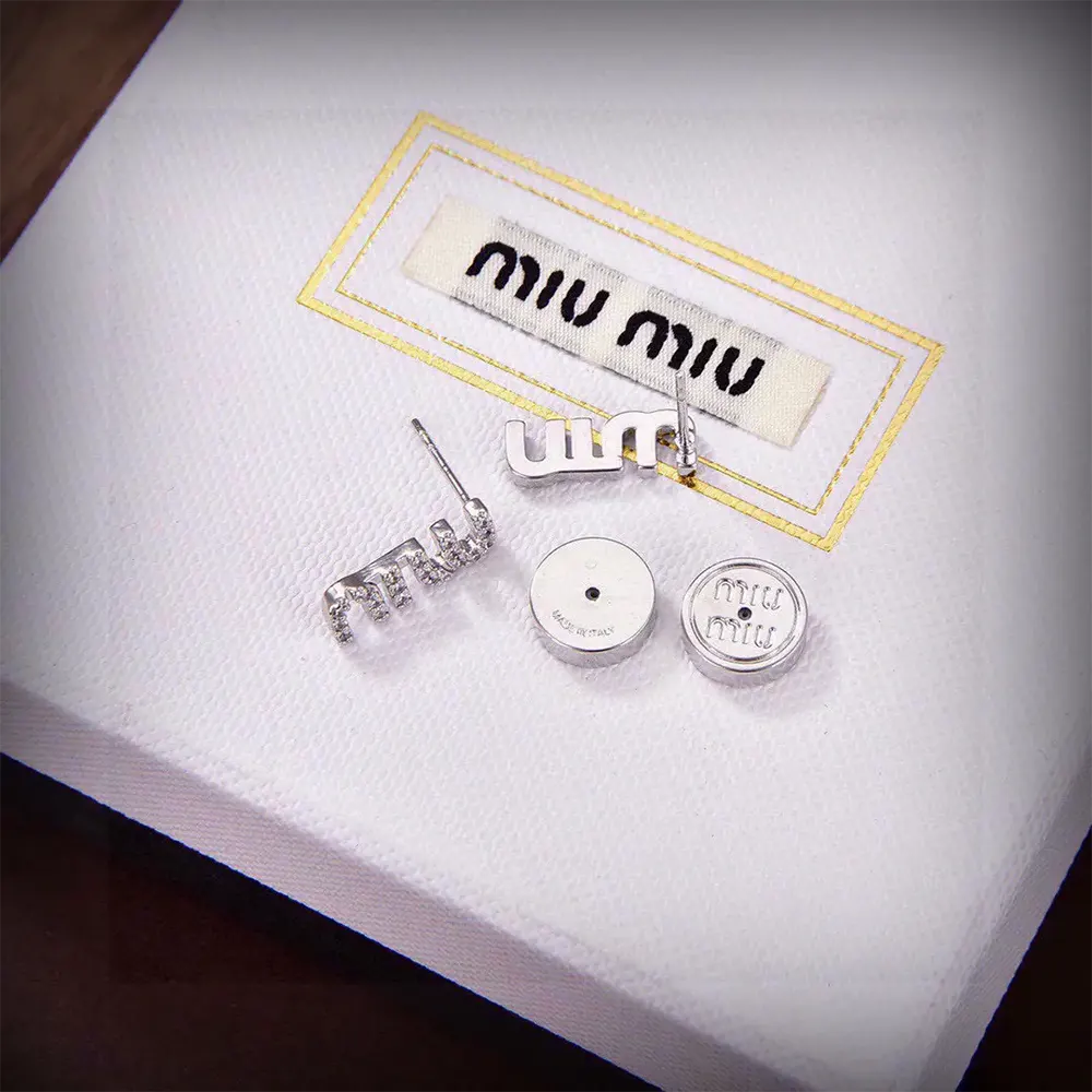 Miu Miu Women Metal Earrings with Crystals - image 6