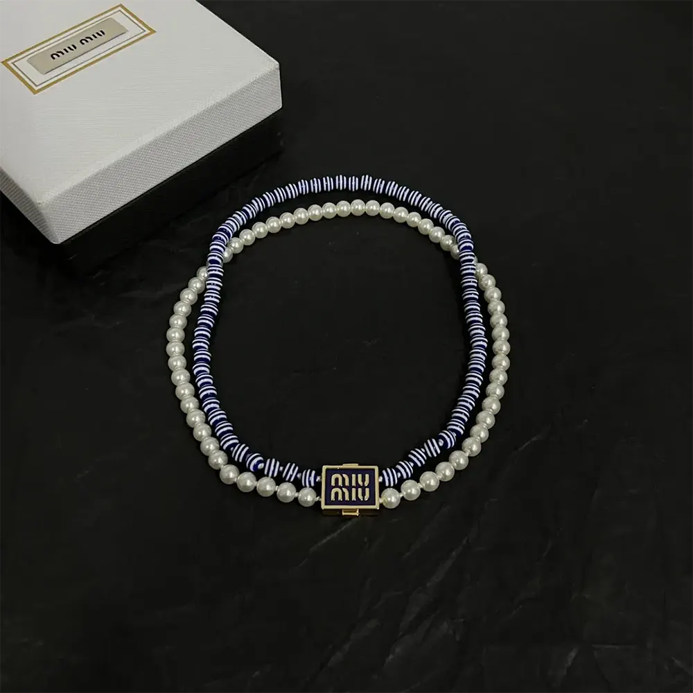 Miu Miu Women Metal and Synthetic Pearl Choker - image 4