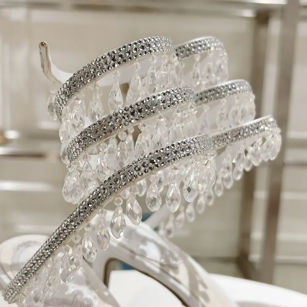 Rene Caovilla Women Chandelier White Pump 80 - image 10