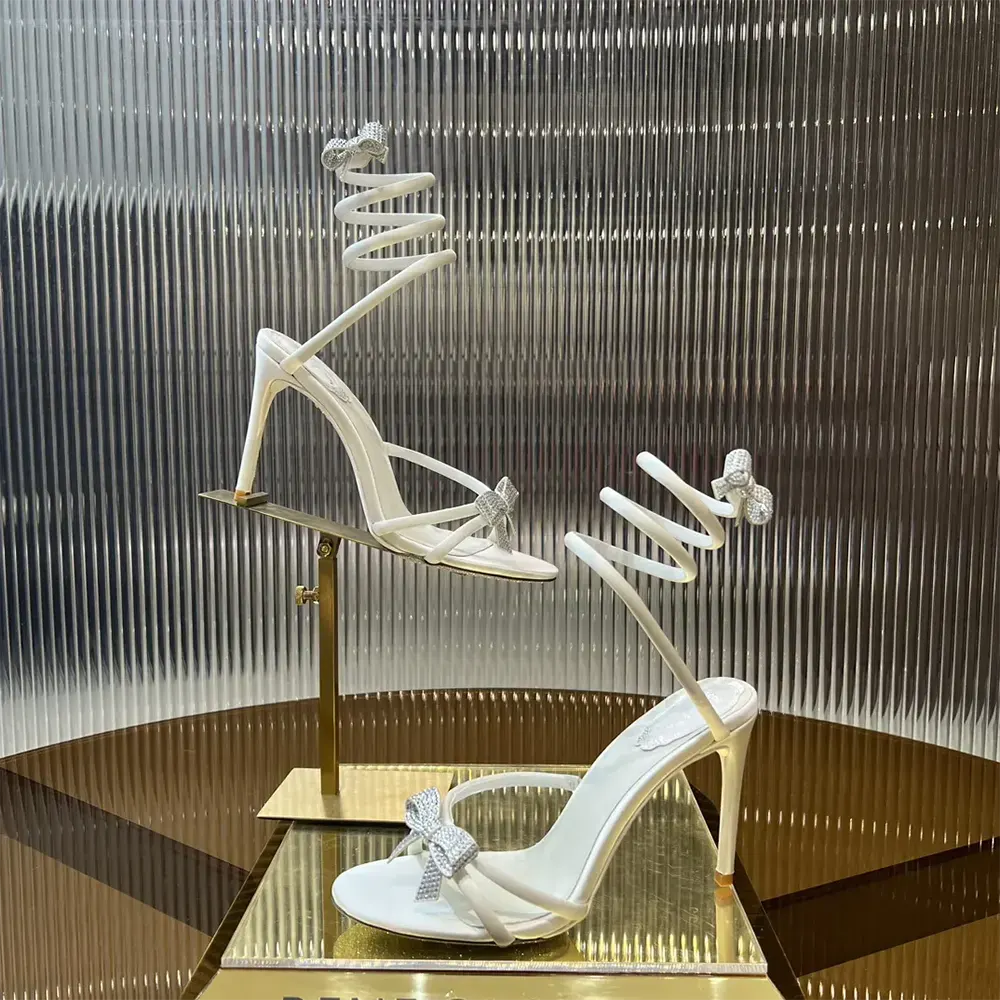 Rene Caovilla Women Cleo Ivory Sandal with Bows 105 - image 5