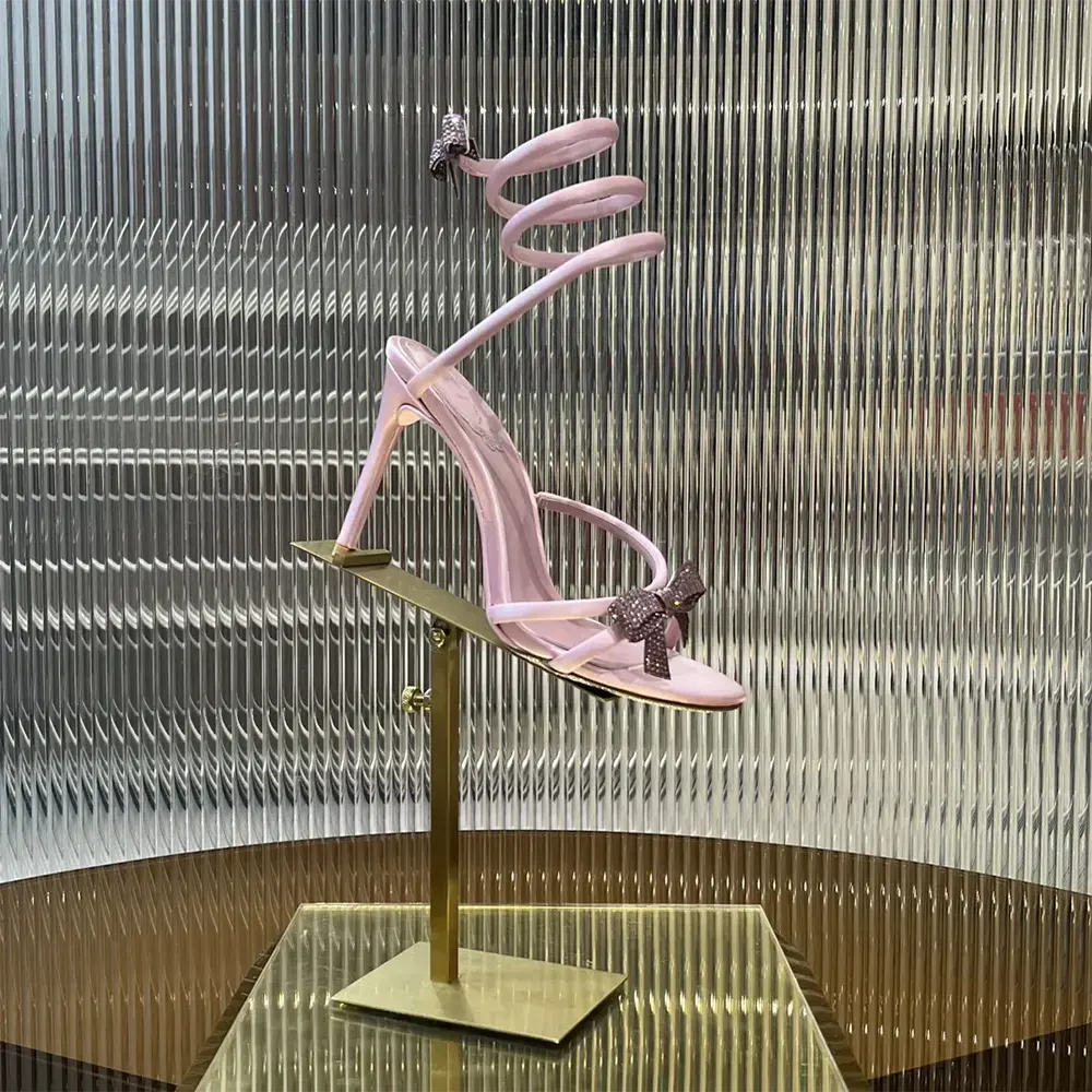 Rene Caovilla Women Cleo Mauve Sandal with Bows 105 - image 7