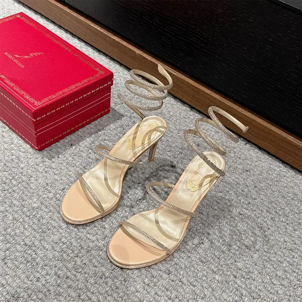 Rene Caovilla Women Cleo Neutral Sandal 80 - image 4