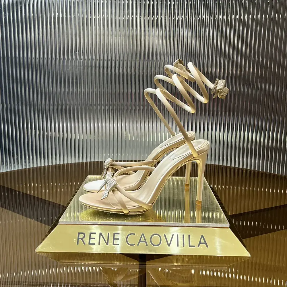 Rene Caovilla Women Cleo Nude Sandal with Bows 105 - image 6
