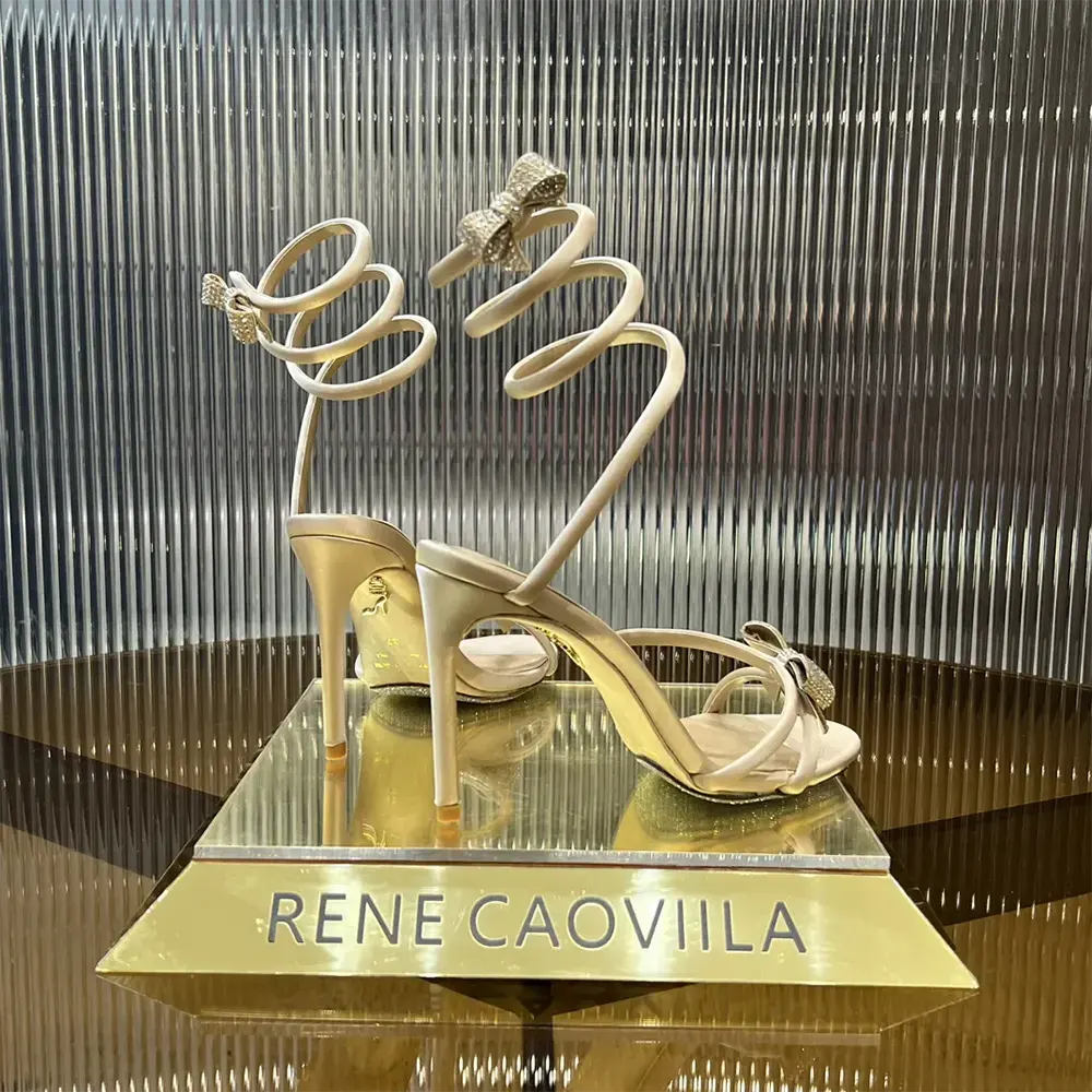 Rene Caovilla Women Cleo Nude Sandal with Bows 105 - image 5