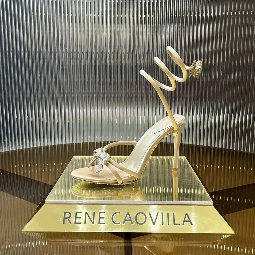 Rene Caovilla Women Cleo Nude Sandal with Bows 105 - image 7
