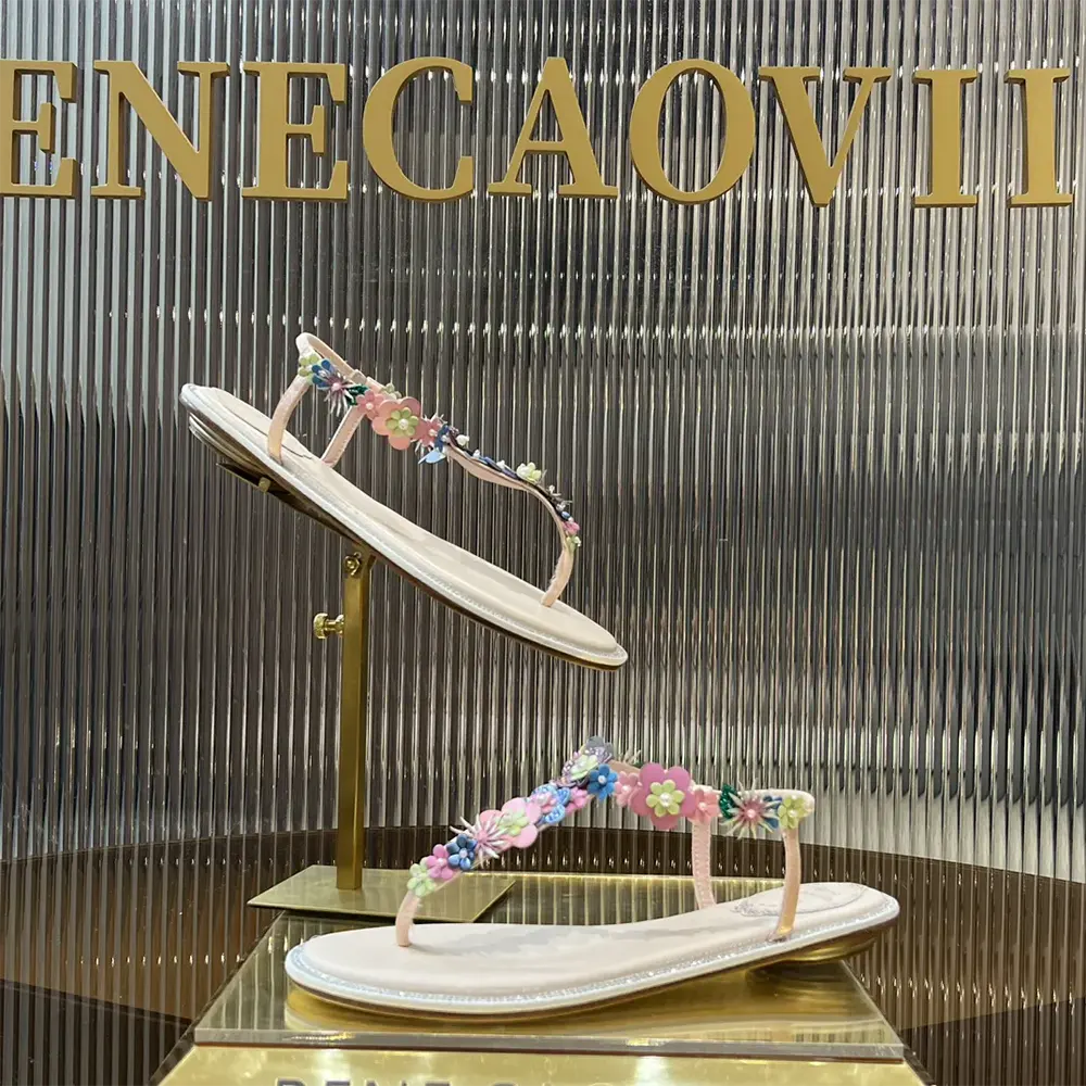 Rene Caovilla Women Eden Nude Thong Sandal 10 - image 5
