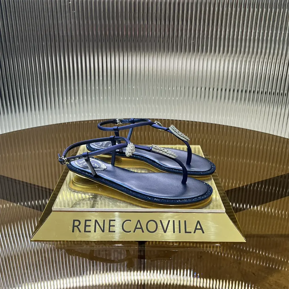 Rene Caovilla Women Serpente Indigo Thong Sandal 10 - image 7