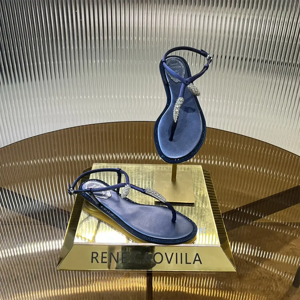 Rene Caovilla Women Serpente Indigo Thong Sandal 10 - image 6