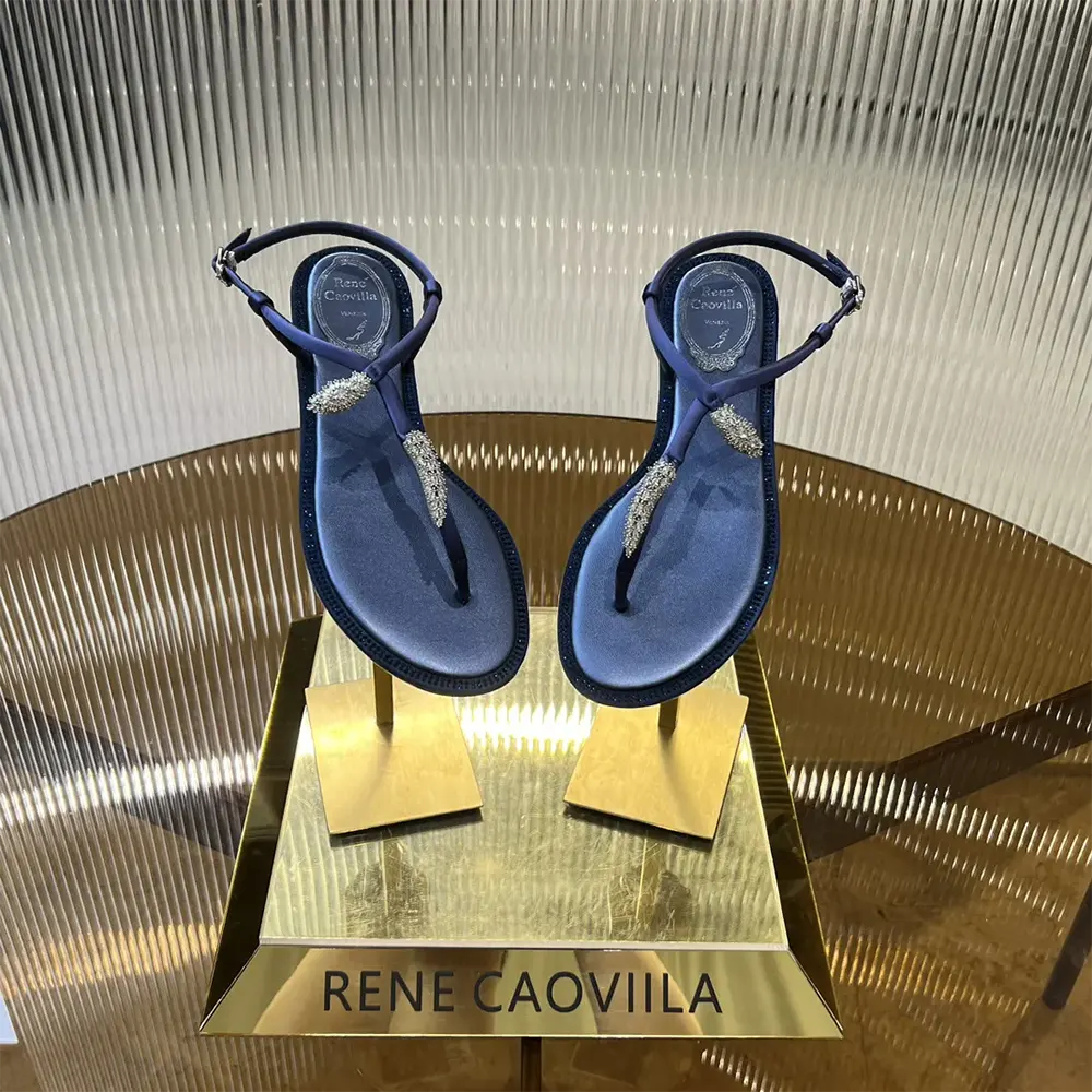 Rene Caovilla Women Serpente Indigo Thong Sandal 10 - image 4