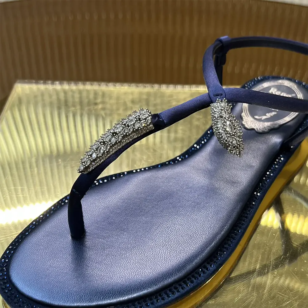 Rene Caovilla Women Serpente Indigo Thong Sandal 10 - image 9