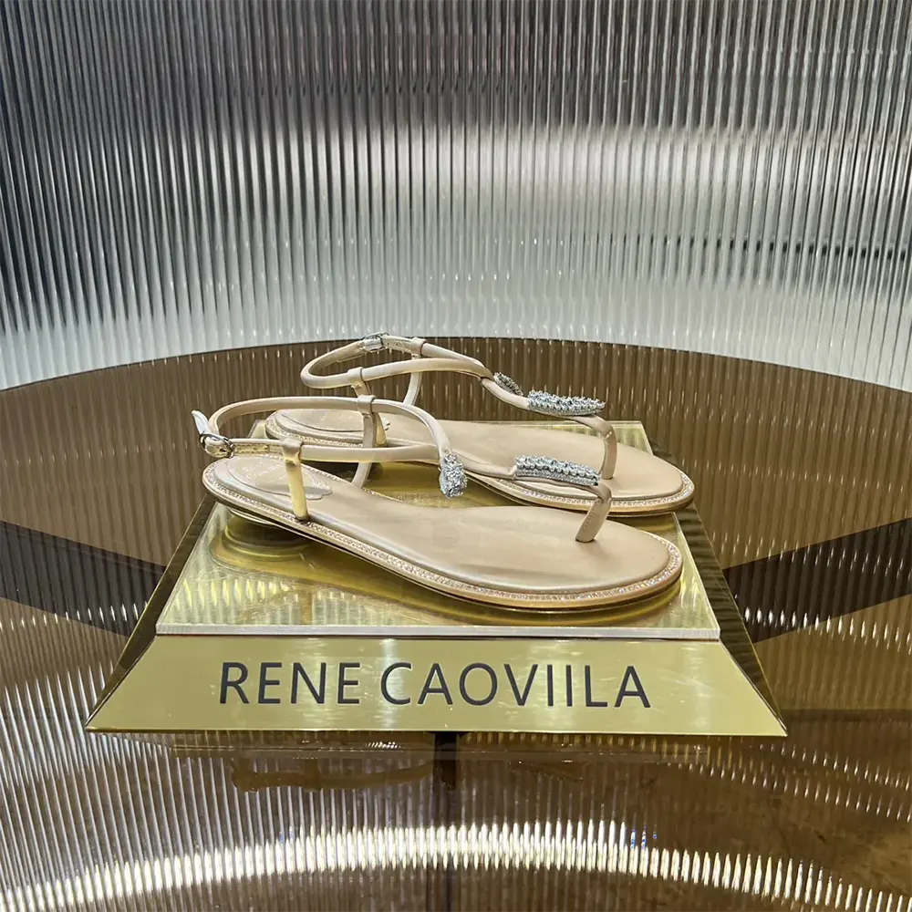 Rene Caovilla Women Serpente Nude Thong Sandal 10 - image 7