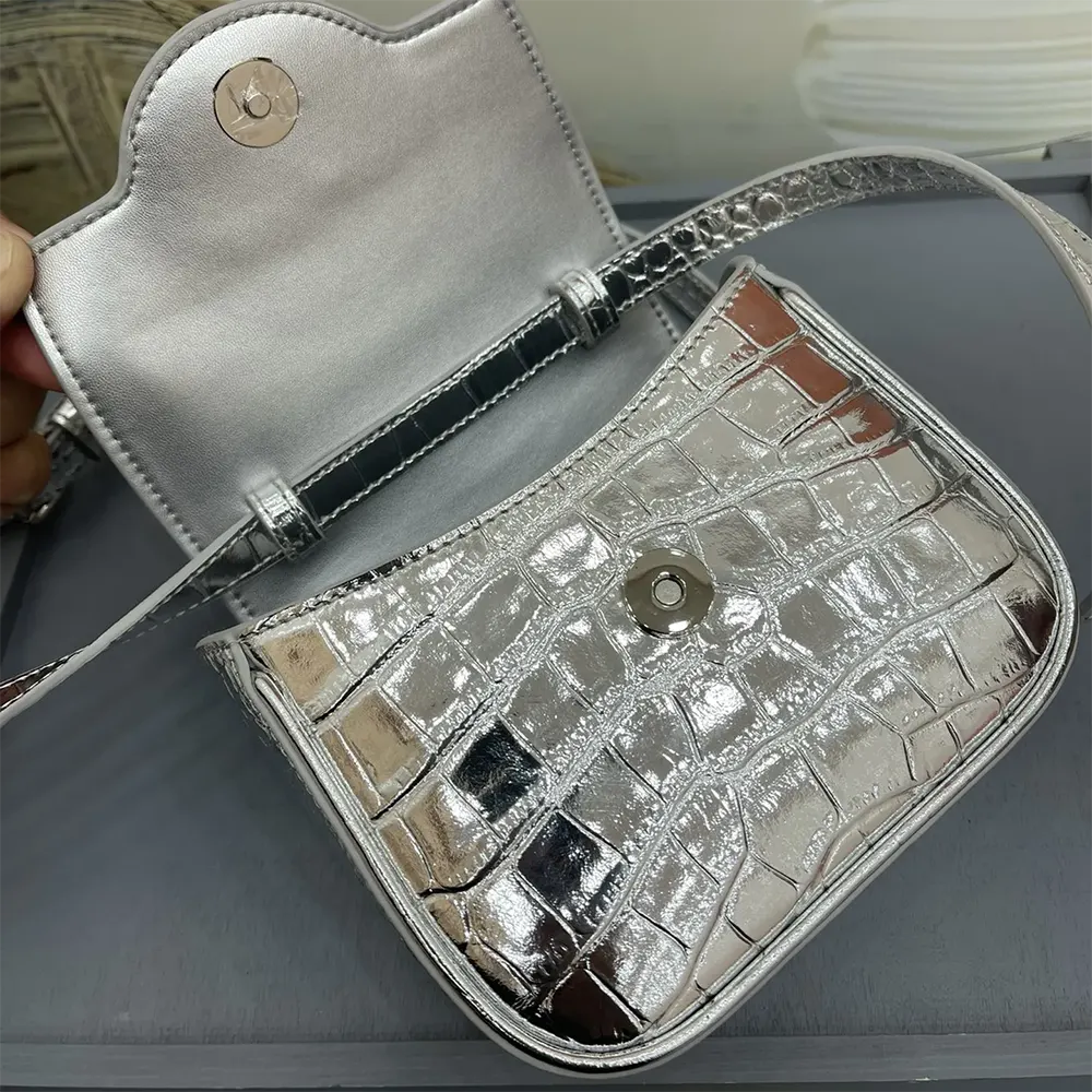 Versace Women La Medusa Metallic Mini Bag-Silver - image 9