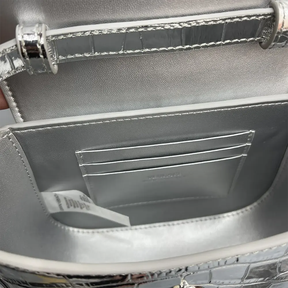 Versace Women La Medusa Metallic Mini Bag-Silver - image 10