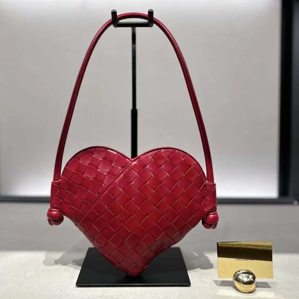 Close-up detail of Intrecciato woven leather on Bottega Veneta Mini Solstice bag