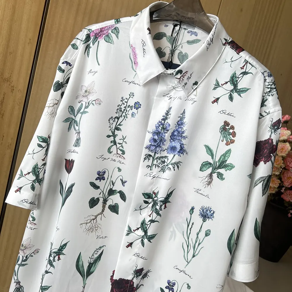 Dior Men Herbarium Illustration Short-Sleeved Shirt - image 4