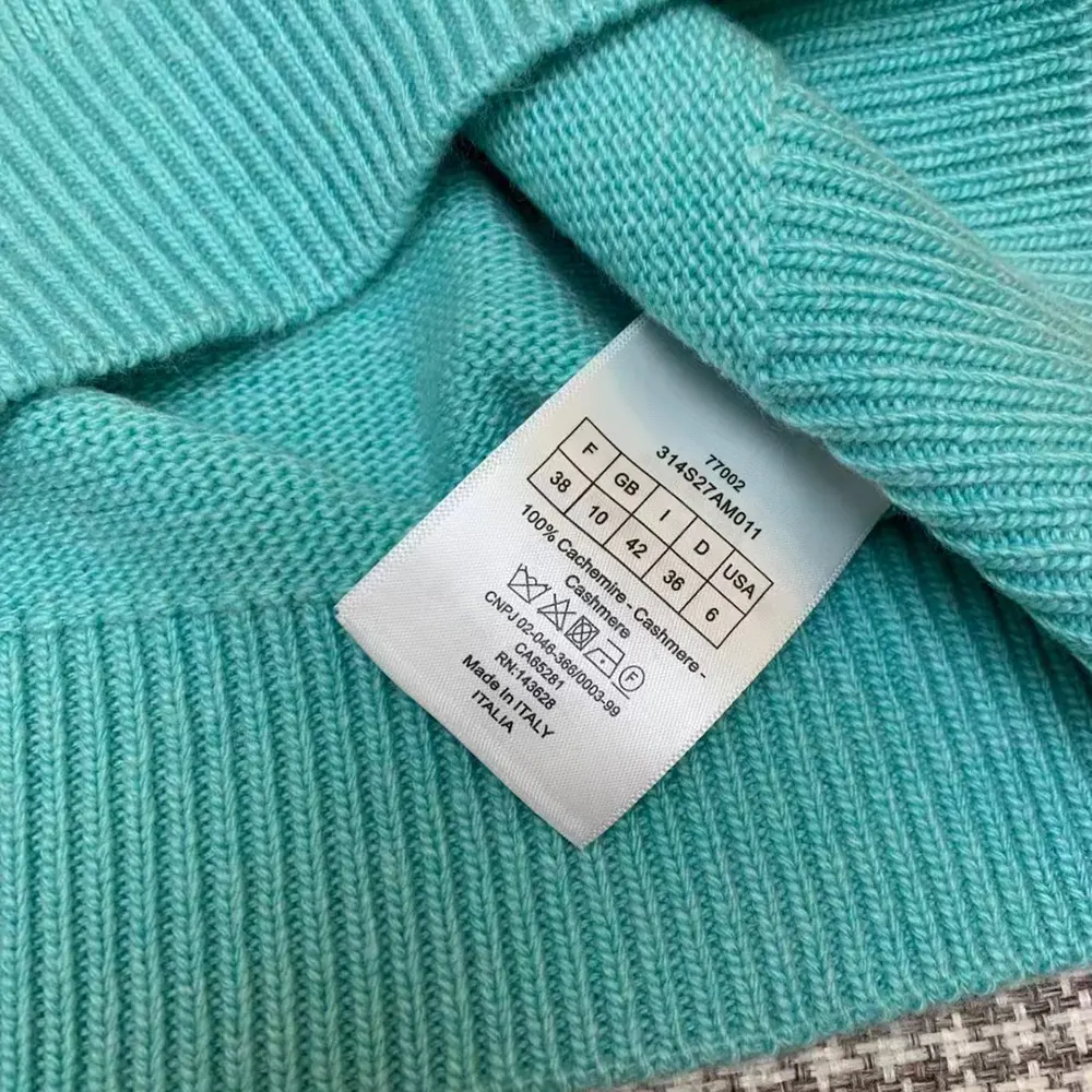 Dior Women Dioriviera Short-Sleeved Sweater Aquamarina Cashmere Knit - image 9