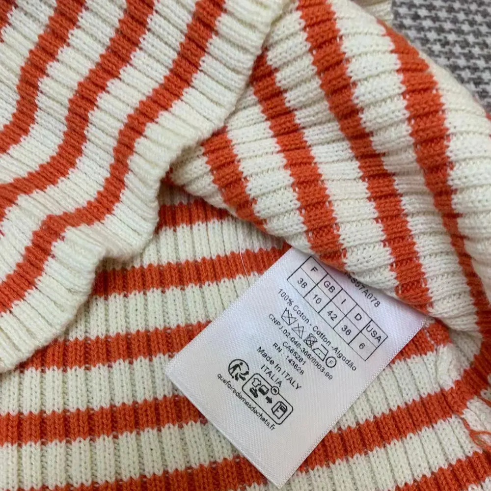 Dior Women Dioriviera Short-Sleeved Sweater White and Candy Pink Cotton Ribbed Knit - image 9