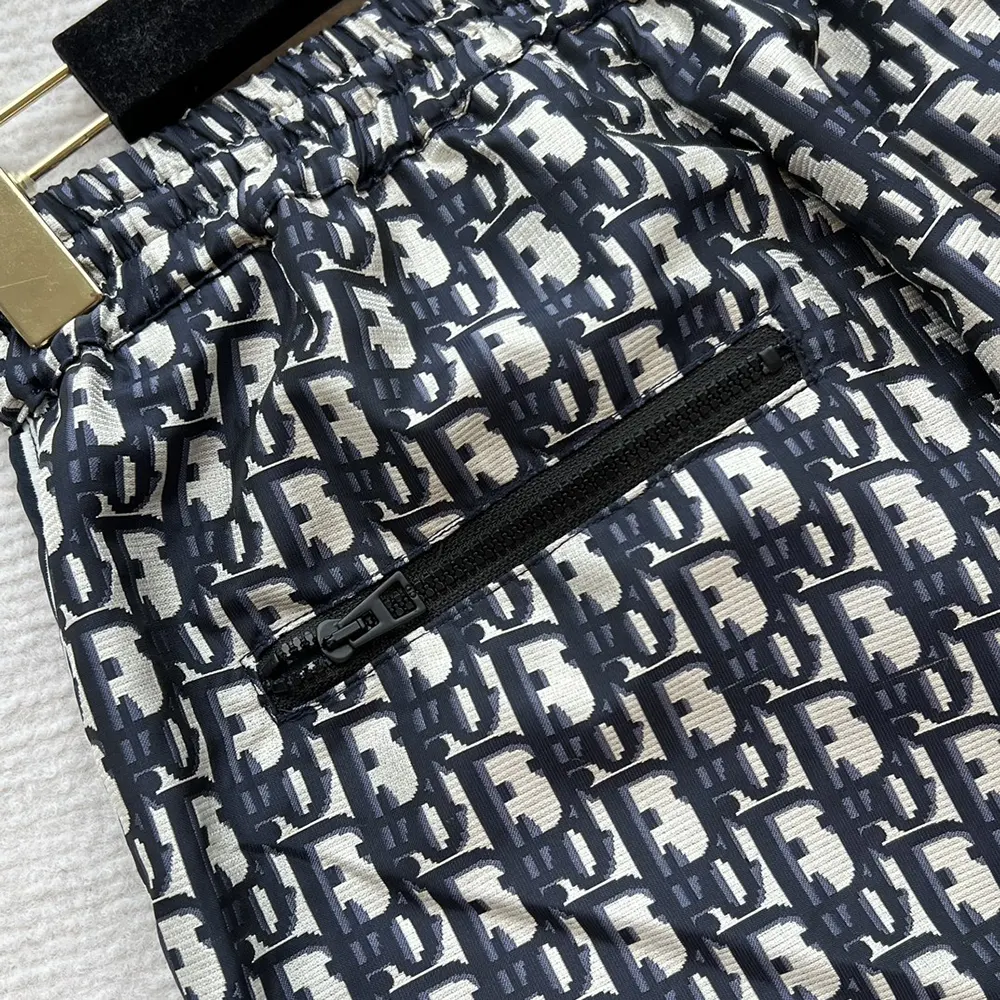Dior Women Flared Pants Blue and Ecru Technical Taffeta Jacquard with Dior Oblique Motif - image 8
