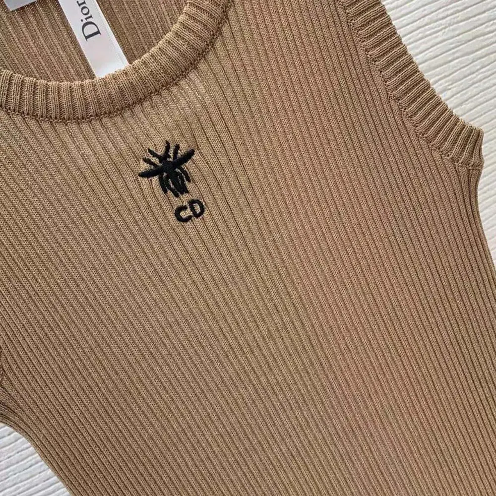 Dior Women Tank Top Sandy Ribbed Cotton Jersey - image 4