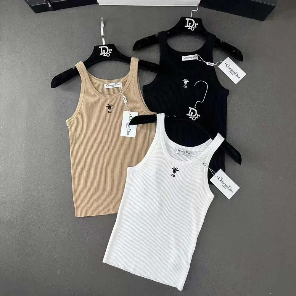 Dior Women Tank Top Sandy Ribbed Cotton Jersey - image 8